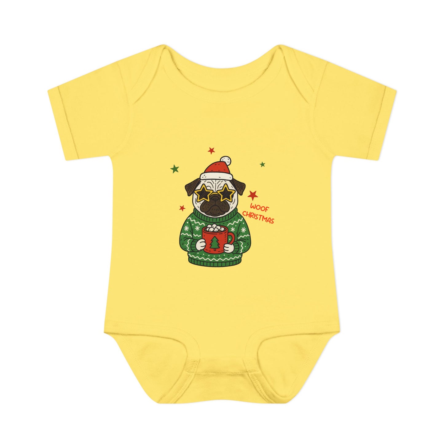 Baby Bodysuit Christmas with Funny Dog Infant