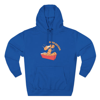 Playful Three-Panel Fleece Hoodie - Perfect for Cozy Days and Fun Gatherings