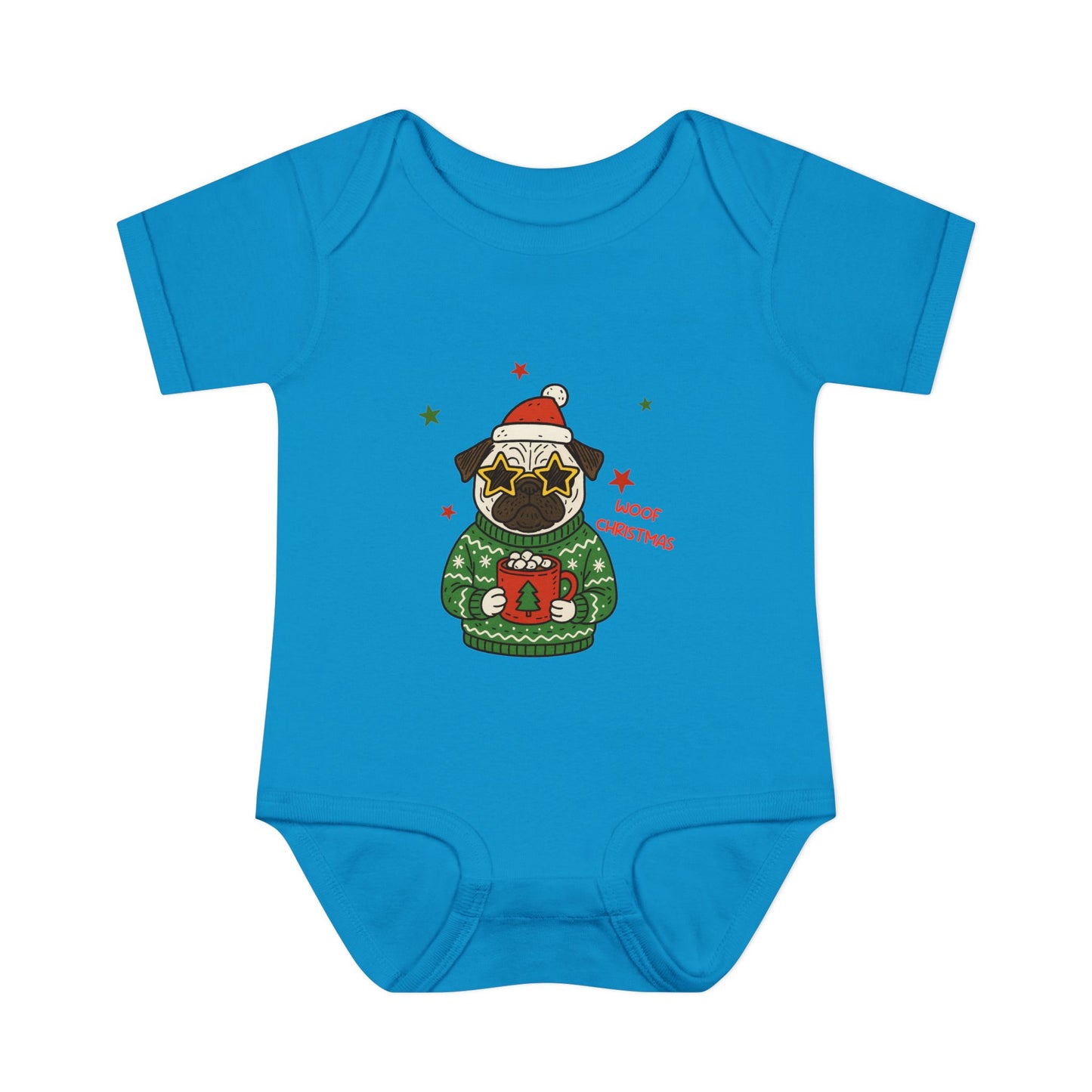 Baby Bodysuit Christmas with Funny Dog Infant