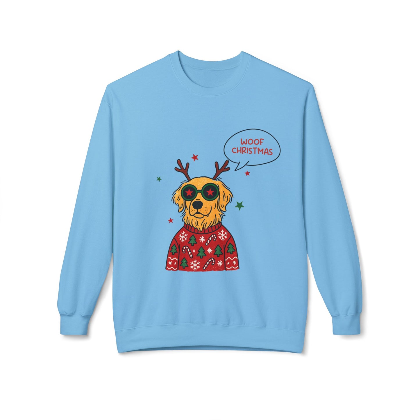 Woof Christmas Sweatshirt Unisex