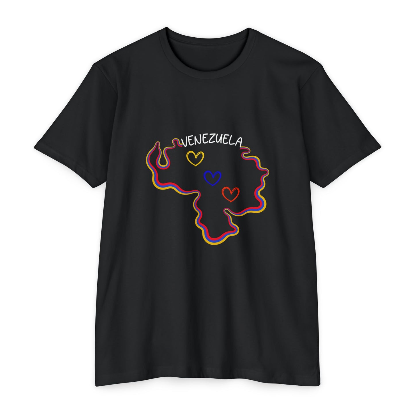 Venezuela Outline T-Shirt – Heart Map Graphic Tee