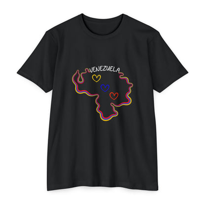 Venezuela Outline T-Shirt – Heart Map Graphic Tee