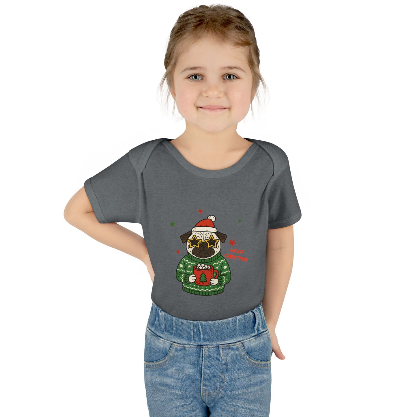 Baby Bodysuit Christmas with Funny Dog Infant